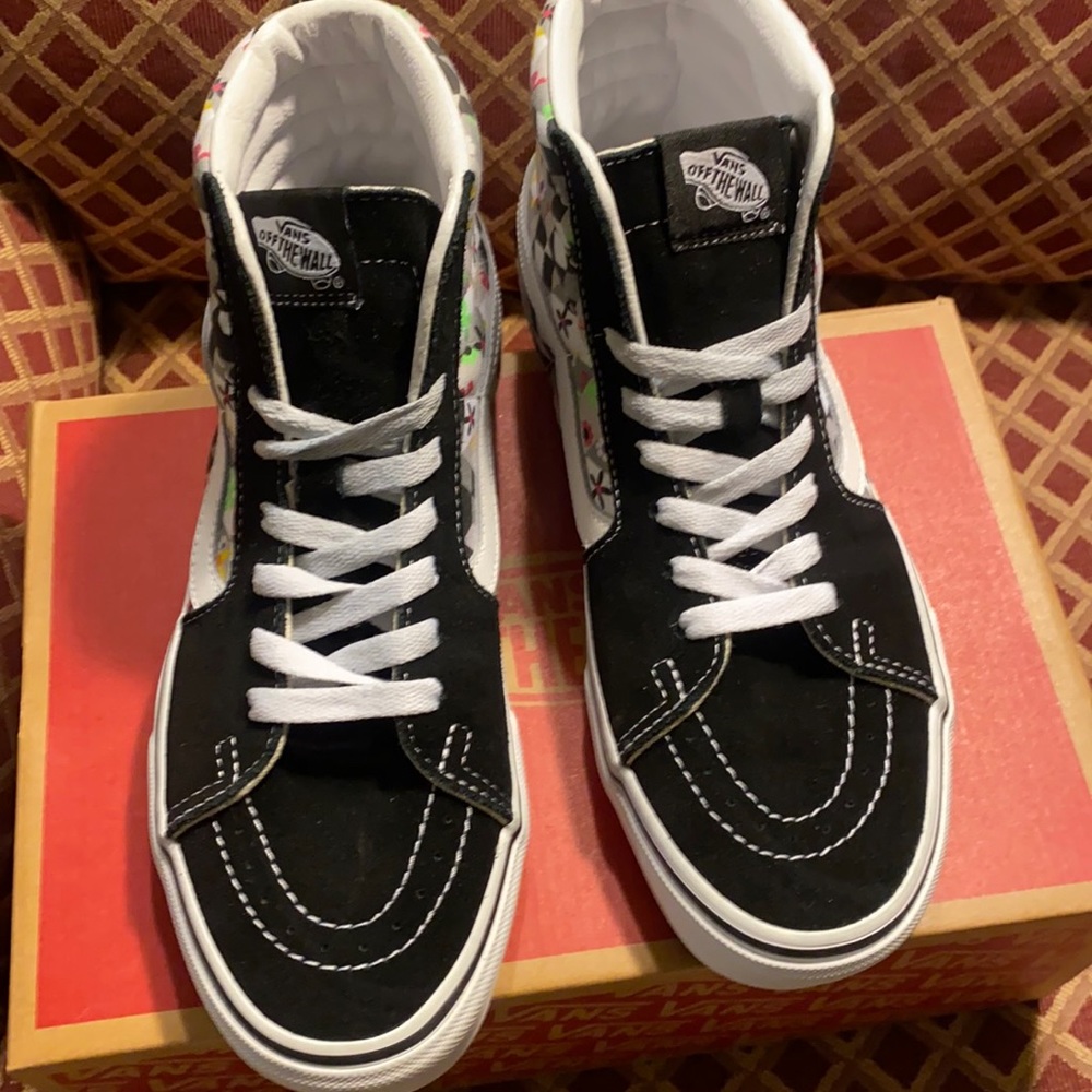 New Vans SK8-Hi checker cube sneakers size 8.5